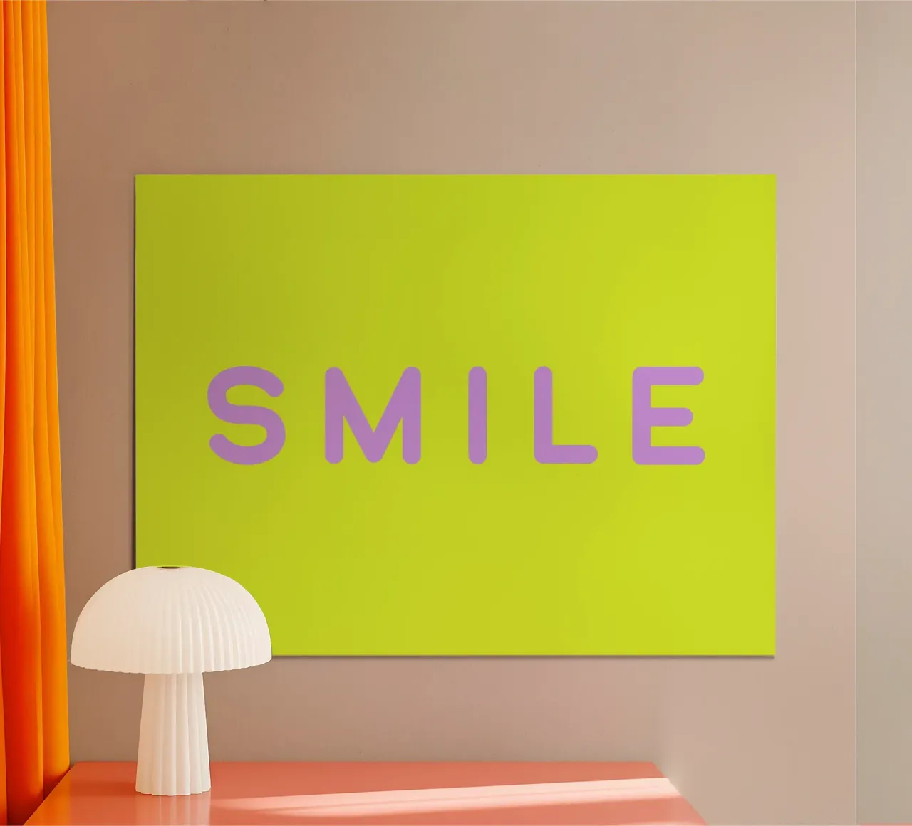 SMILE poster con telaio in plastica da All Colours