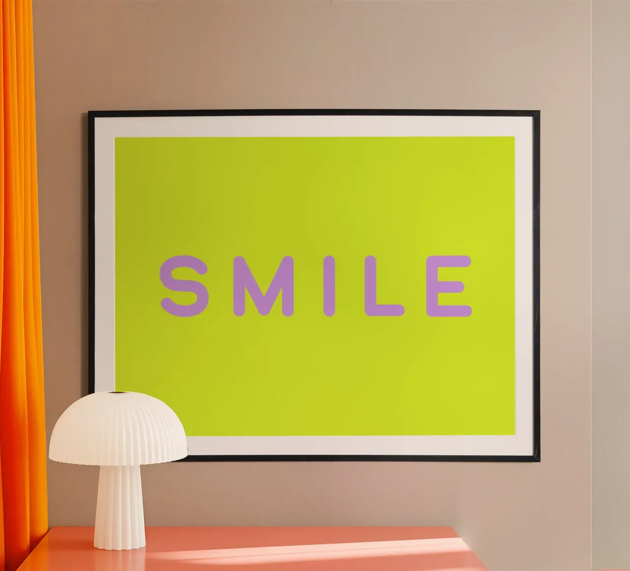 SMILE poster con telaio in plastica da All Colours