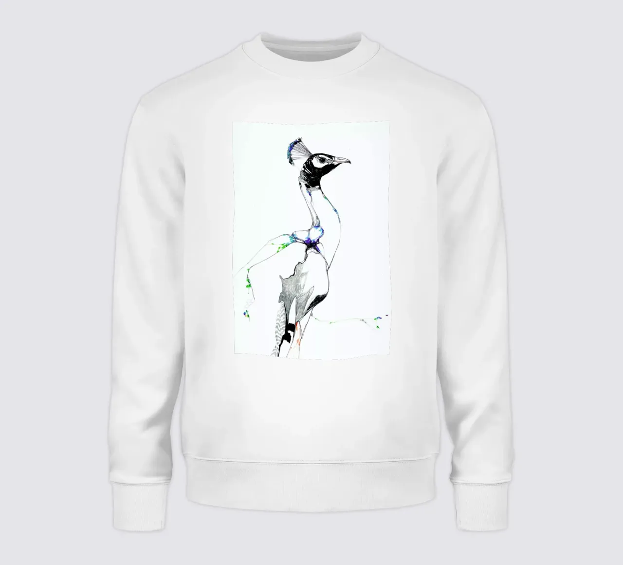 Peacock II sweatshirt by Mala Alani