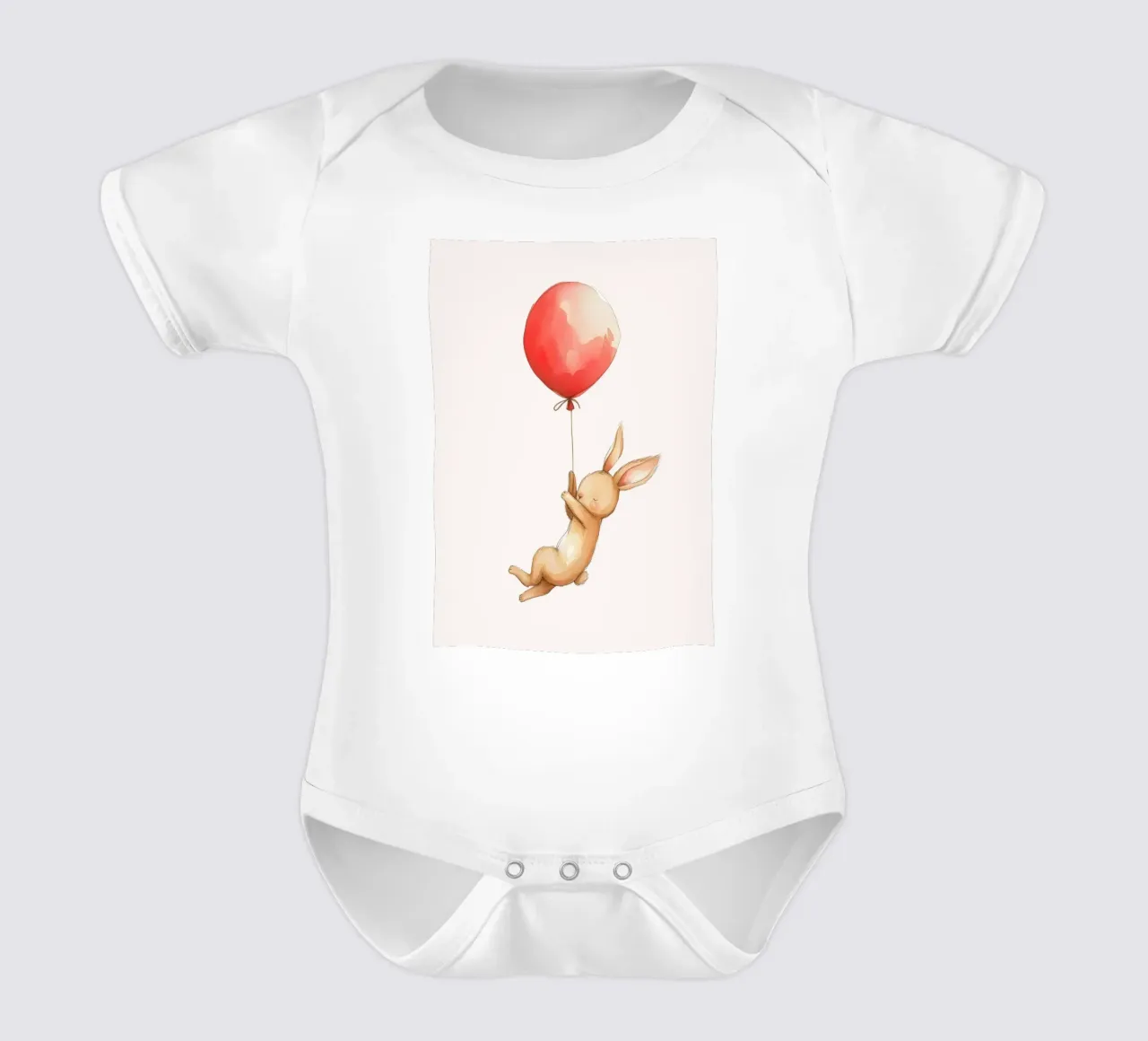Piccolo coniglio, grande viaggio body neonato maniche corte da KidzStudio