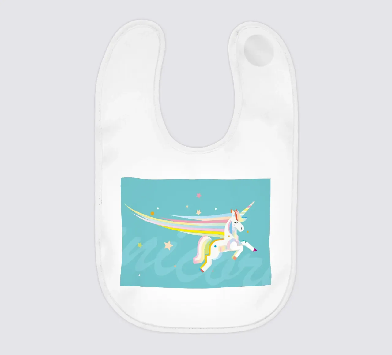 Magico unicorno - Illustrazione colorata bavaglino da namosh