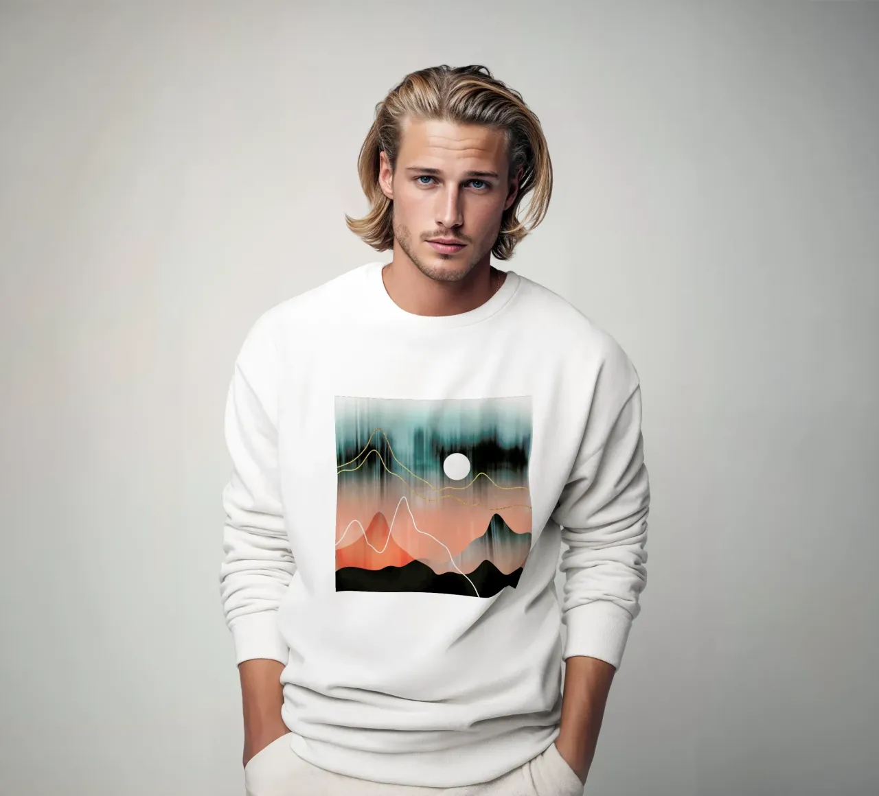 Mountainscape 2 sweatshirt by Elisabeth Fredriksson