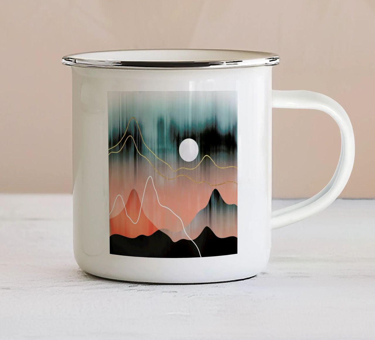 Mountainscape 2 tazza in smalto da Elisabeth Fredriksson