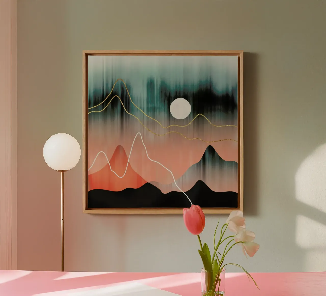 Mountainscape 2 canvas met Baklijst van Elisabeth Fredriksson