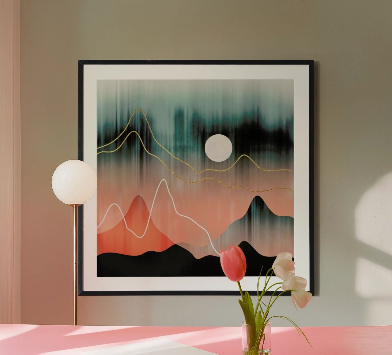 Mountainscape 2 poster by Elisabeth Fredriksson