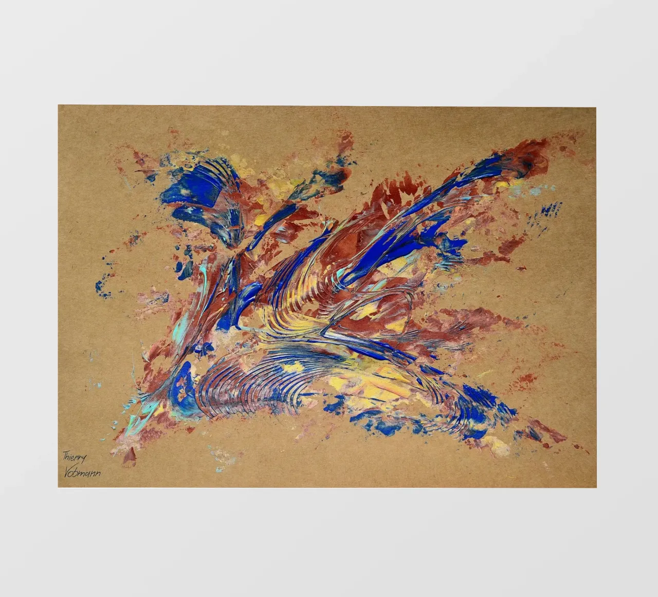 NATURAL STYLE 45 telo in pvc da Thierry Vobmann Abstract painting