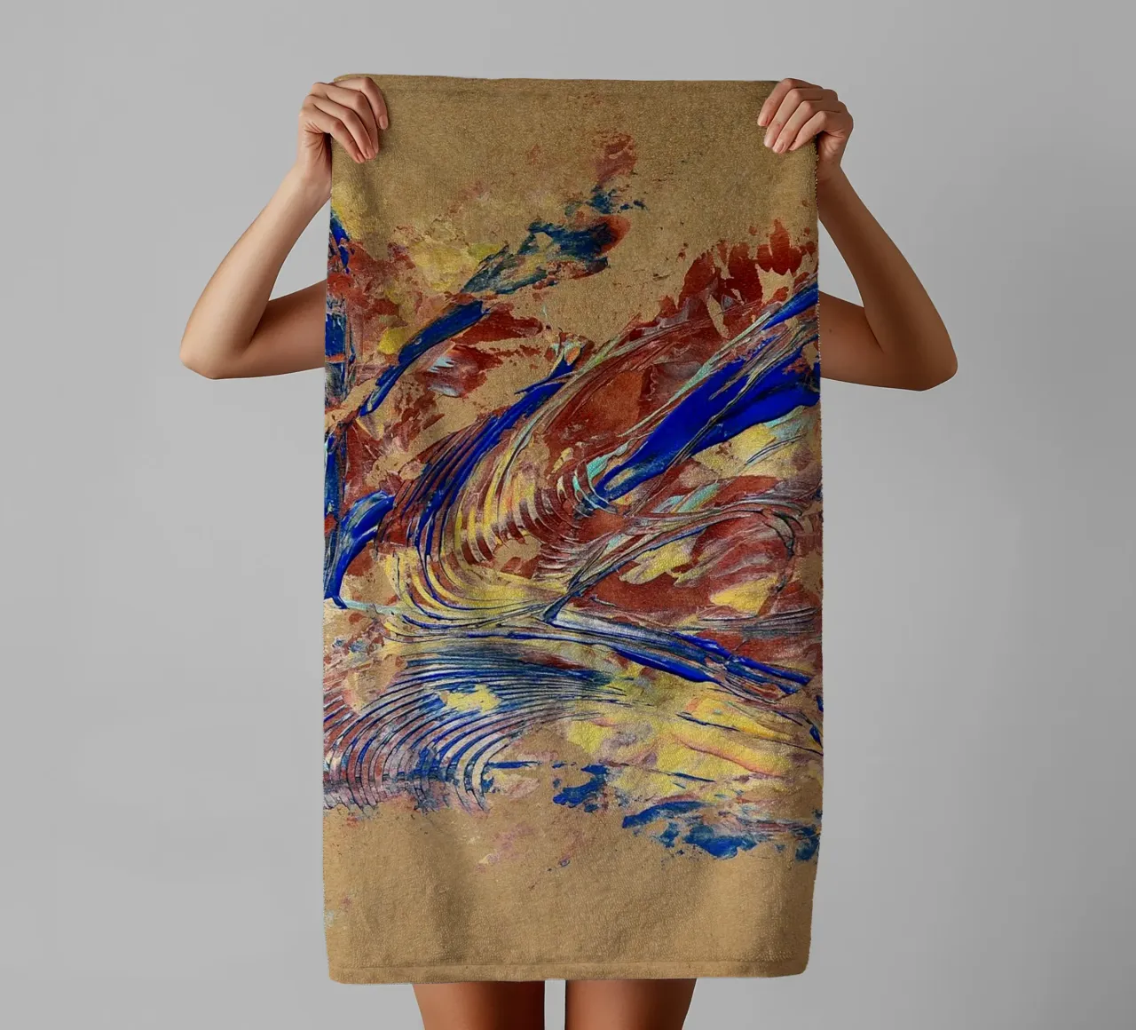 NATURAL STYLE 45 towel by Thierry Vobmann Abstract painting