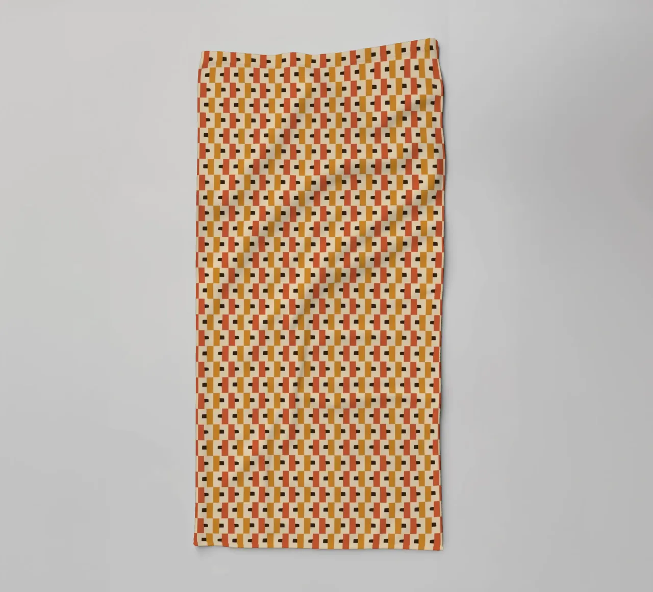 Warm color block seamless pattern towel by Little Dean