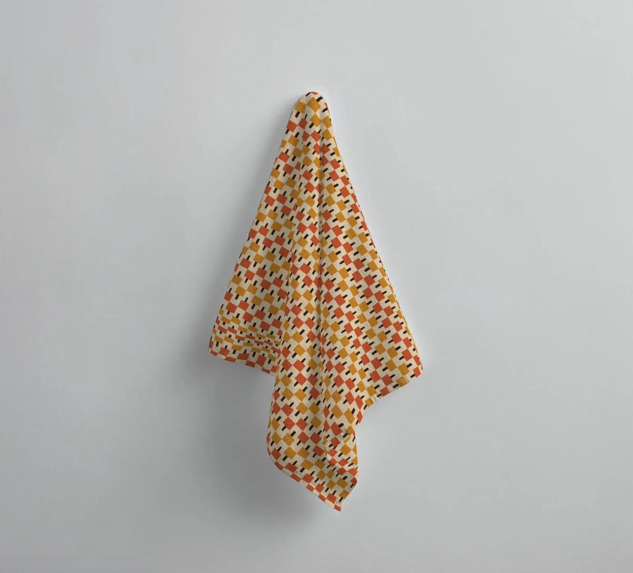 Warm color block seamless pattern towel by Little Dean