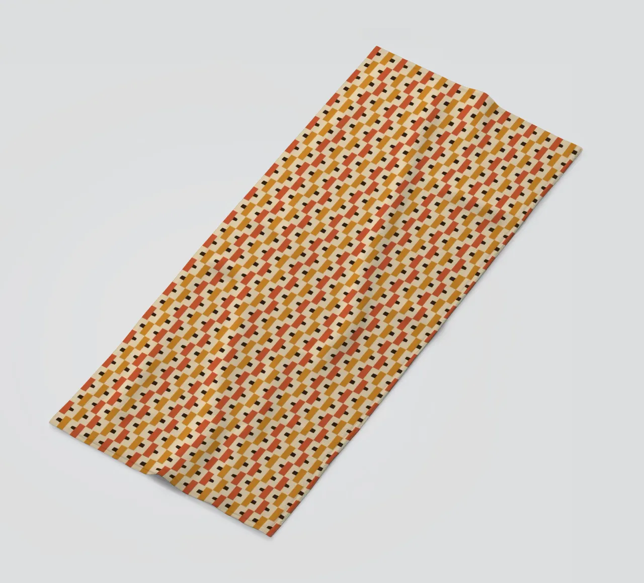 Warm color block seamless pattern beach towel by Little Dean