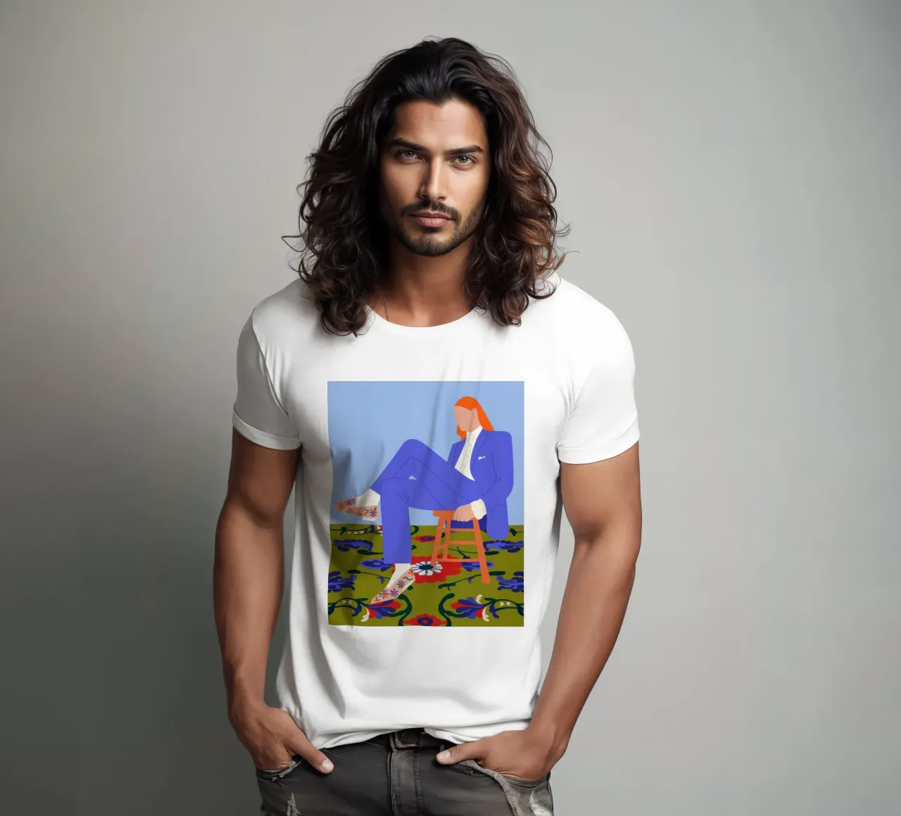 Azure Elegance Scene t-shirt da Prism Palette