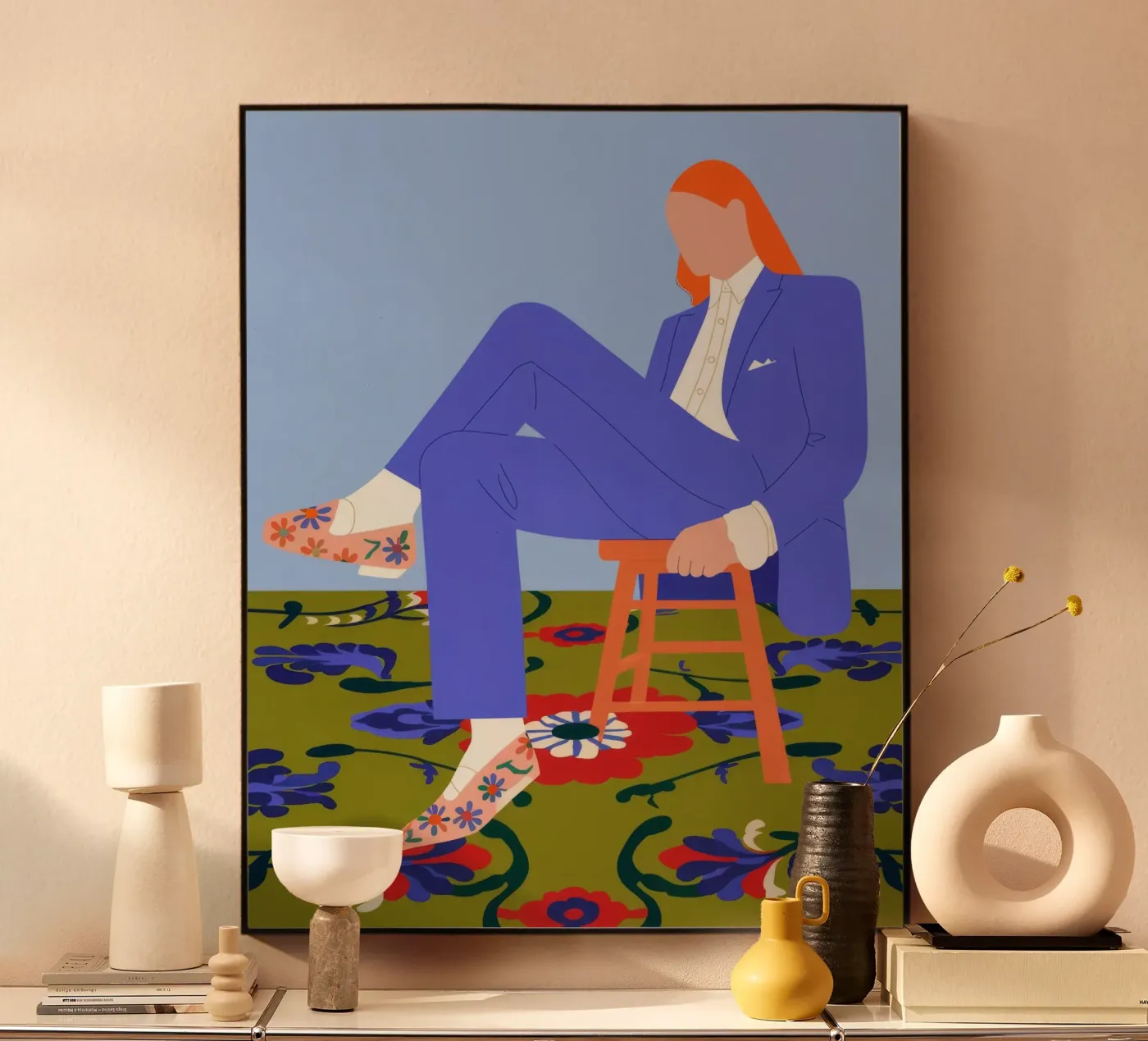 Azure Elegance Scene acryl van Prism Palette