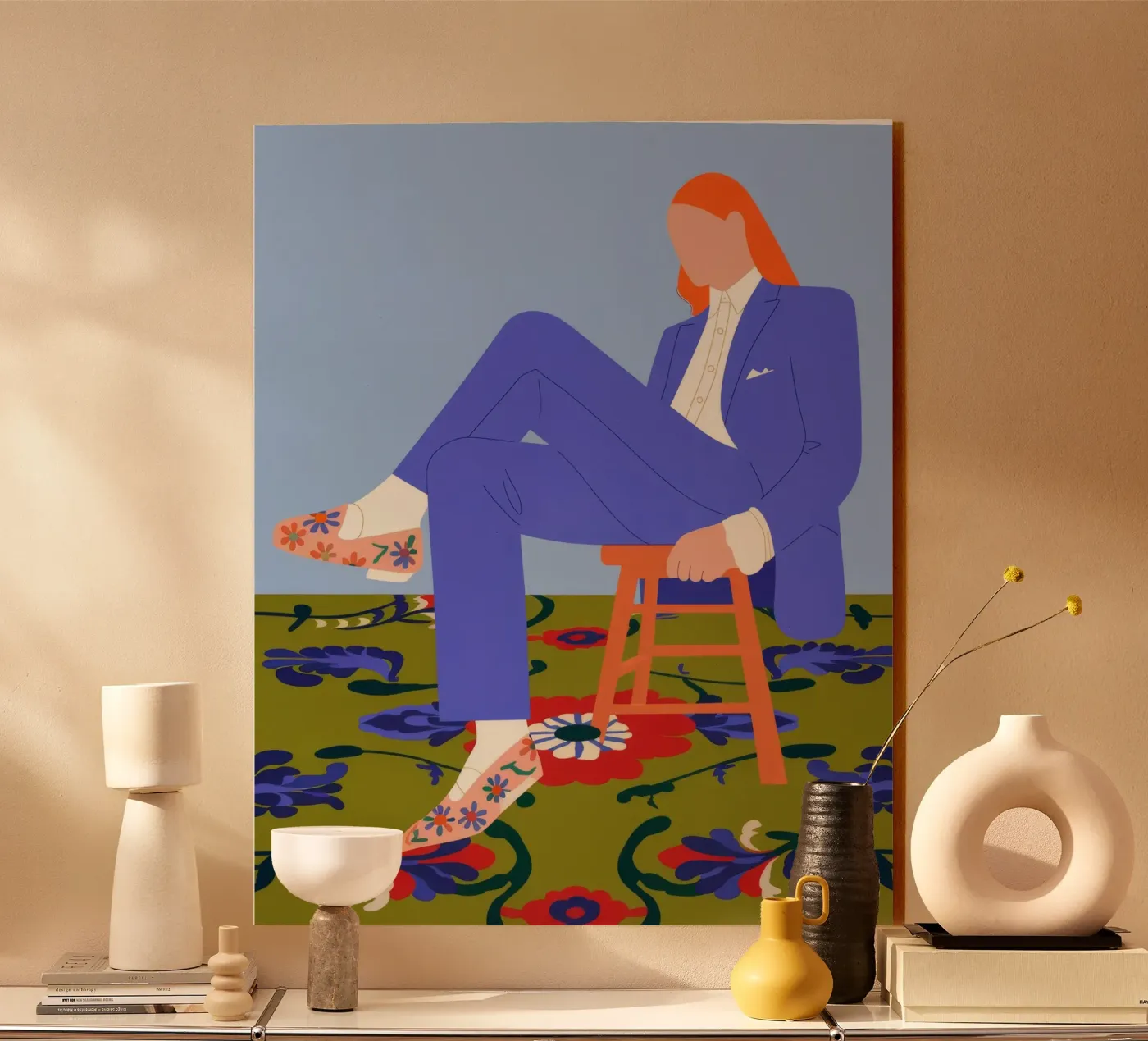 Azure Elegance Scene acryl van Prism Palette