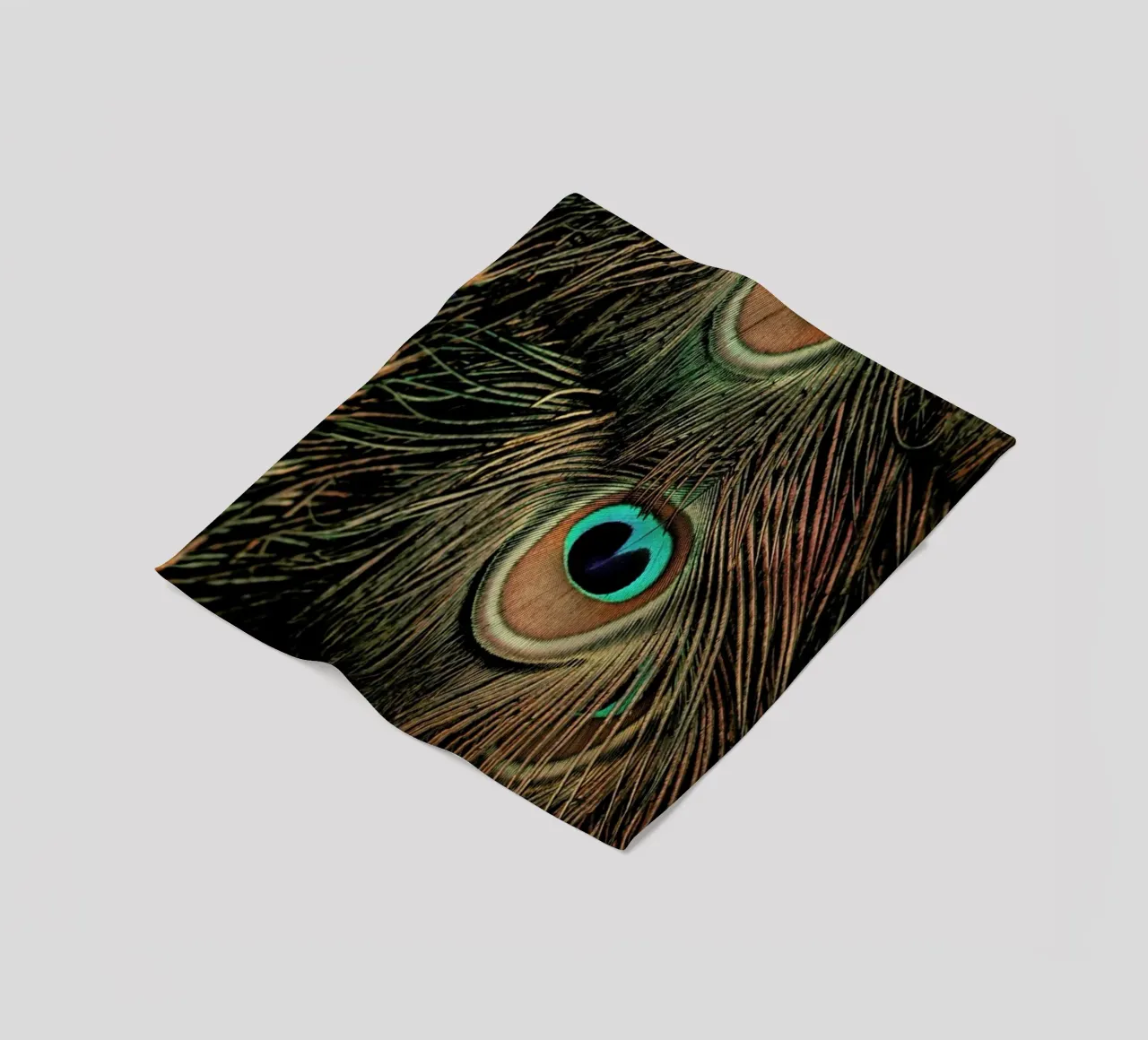 Peacock Feathers coperta in pile da Ingrid Beddoes