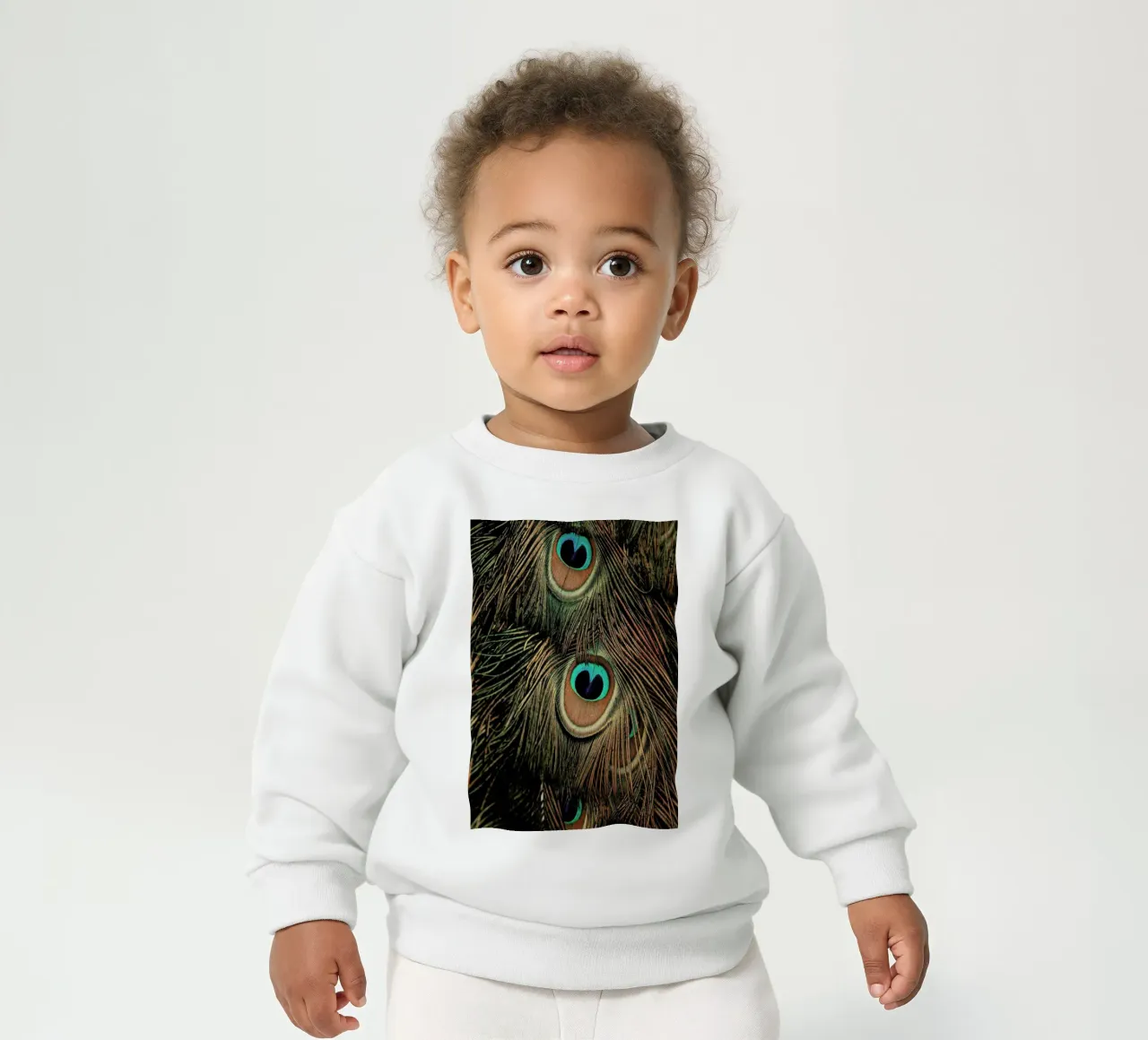 Peacock Feathers felpa neonato da Ingrid Beddoes