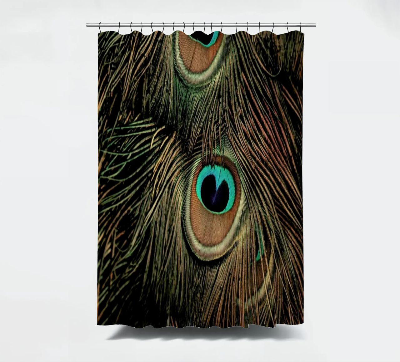Peacock Feathers Duschvorhang von Ingrid Beddoes