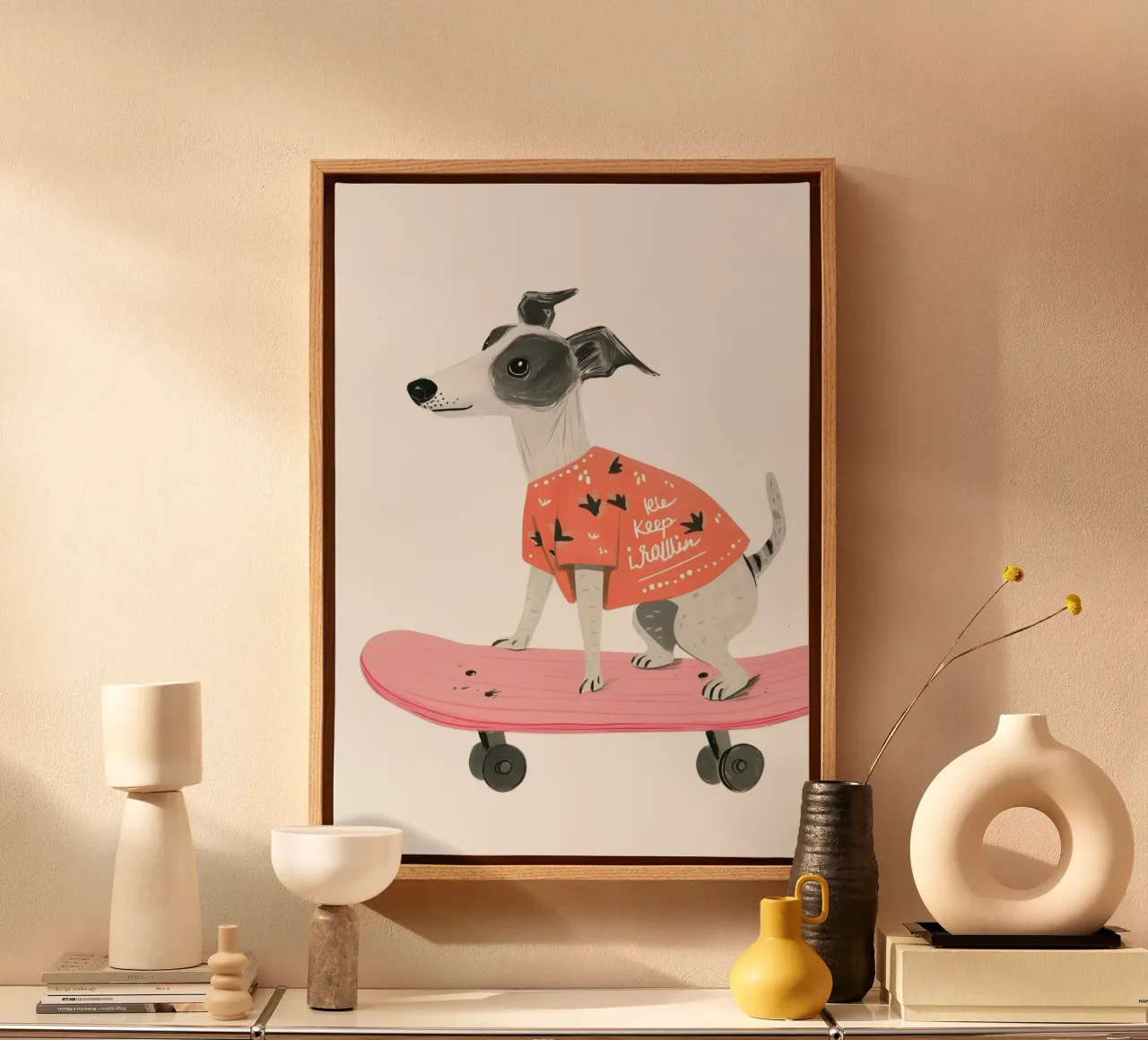 City Paw-sitive Vibes canvas met Baklijst van KidzStudio