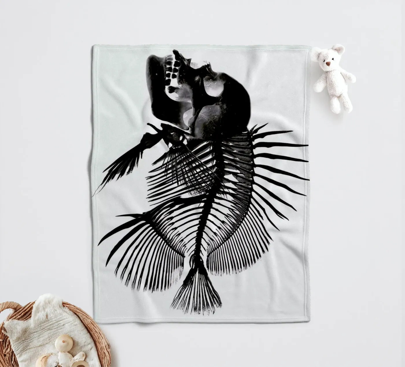 Fishskull Fleecedecke von a Love Supreme