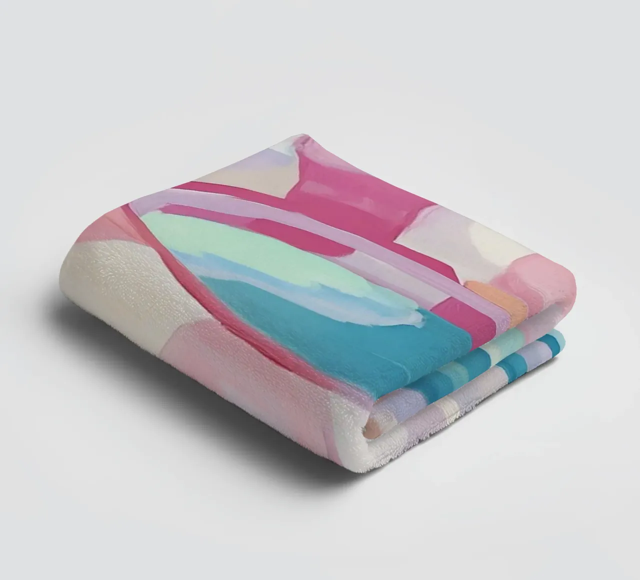 Pink floating tyre fun towel by Carinaprint