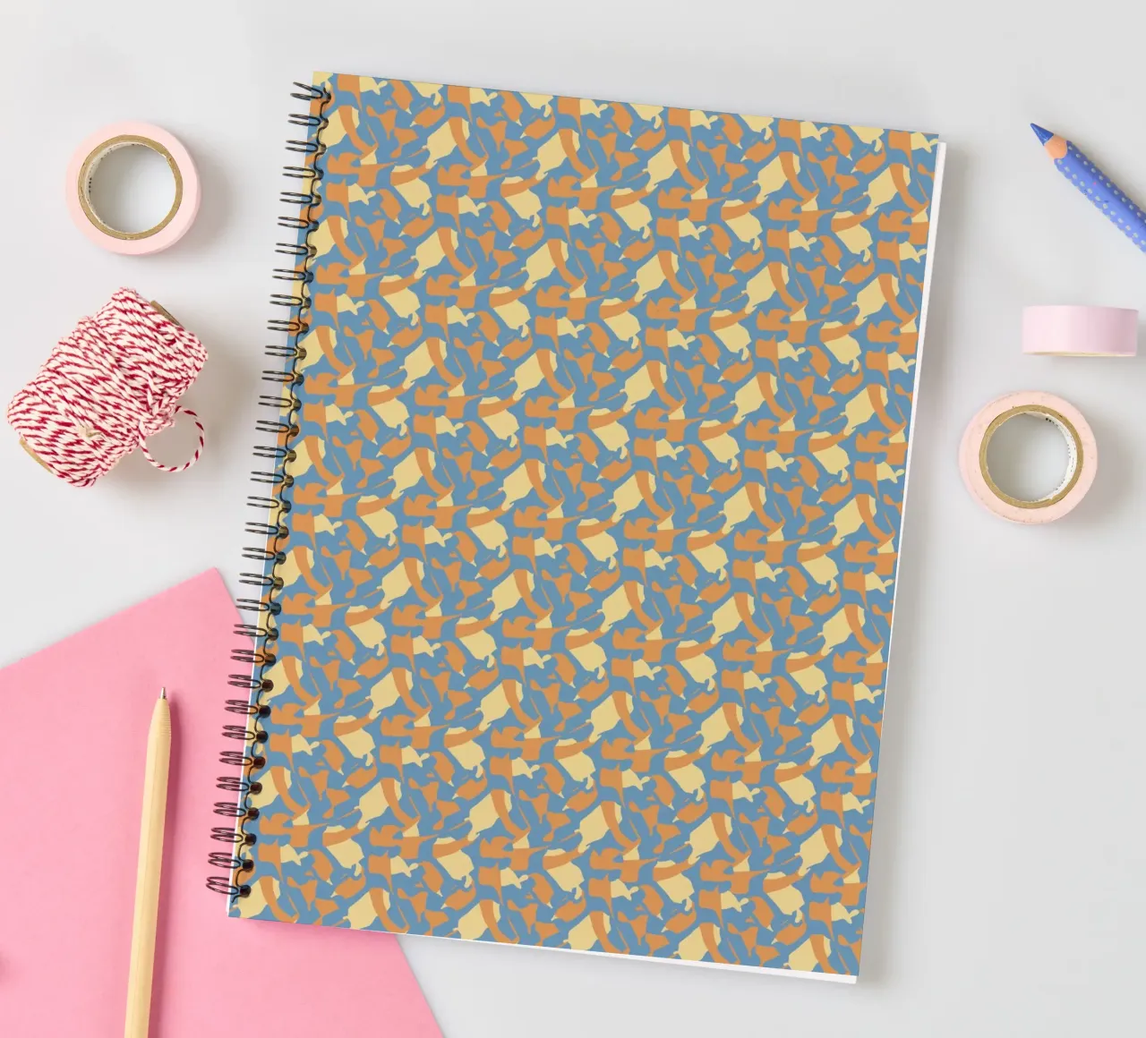 Organic seamless pattern 11 spiral notebook by Little Dean