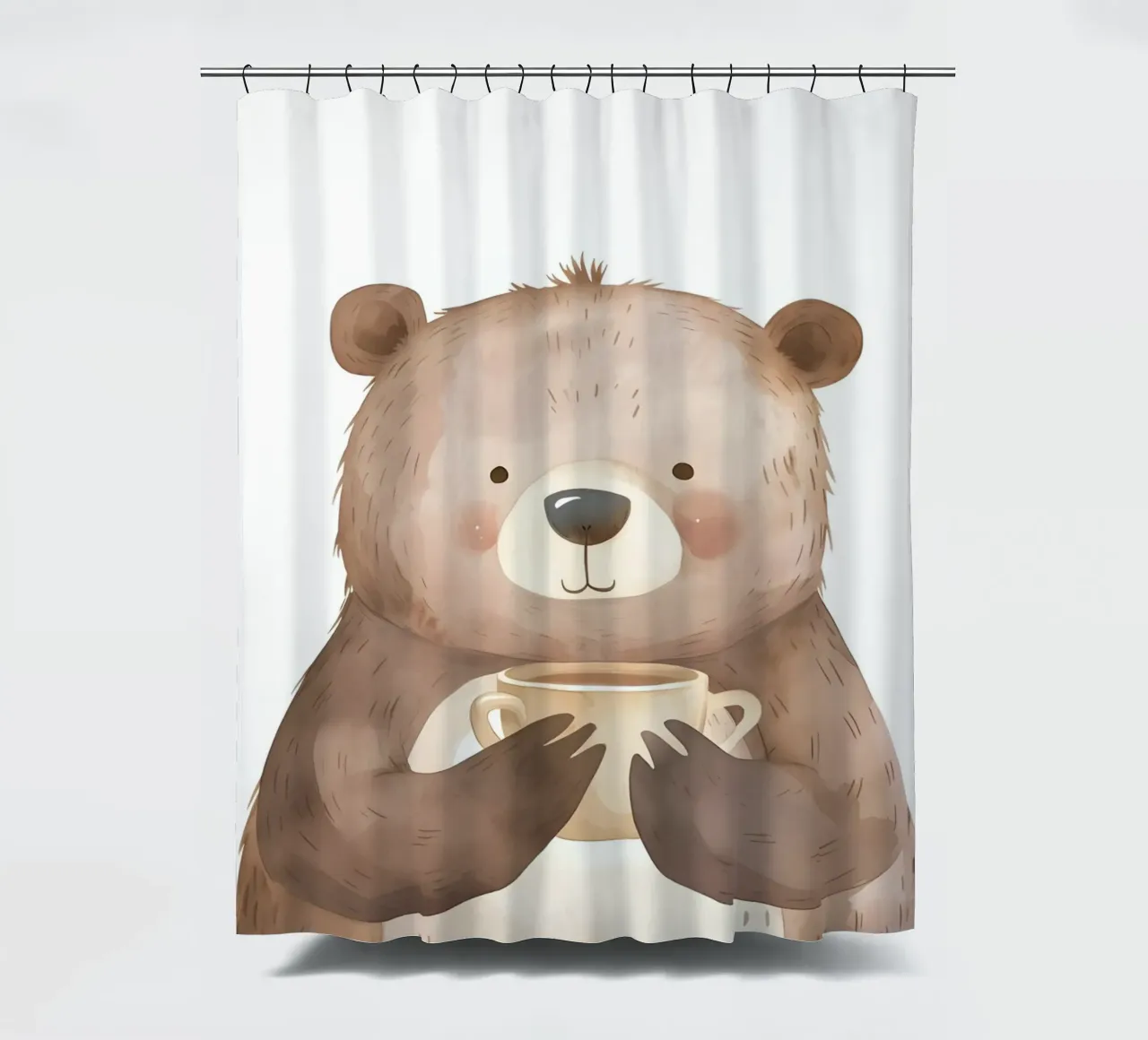 Morgengrüße vom Kuschelbär Duschvorhang von KidzStudio