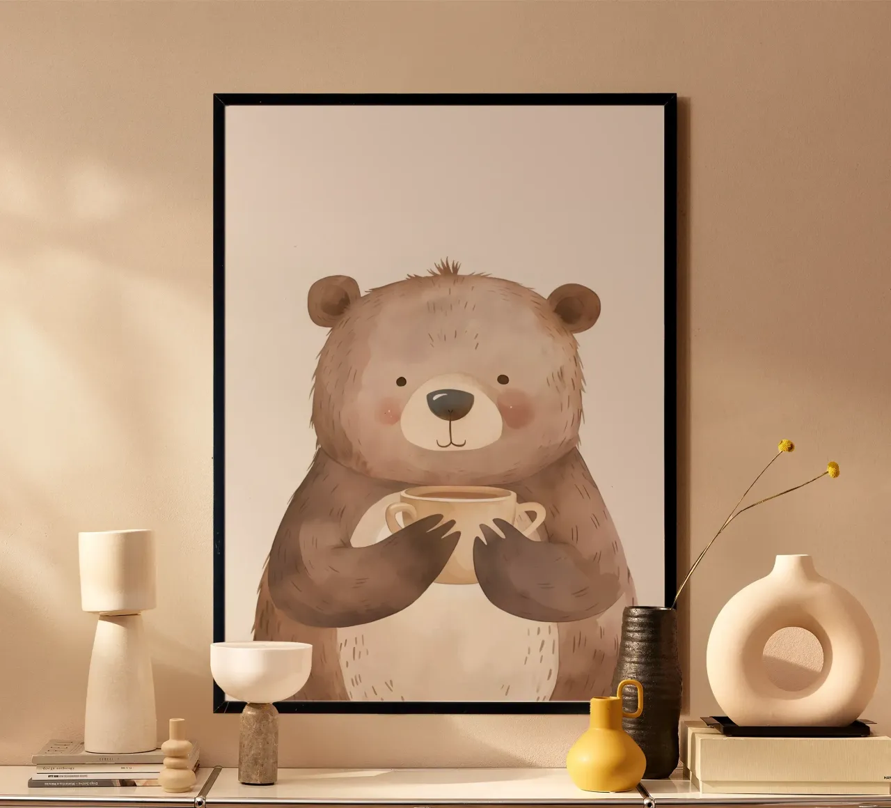 Saluti mattutini dall'orso coccolone carta hahnemühle da KidzStudio