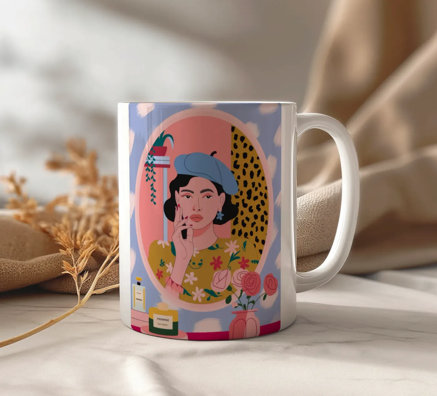 Reflected Makeup Whimsy ceramic mug by Prism Palette