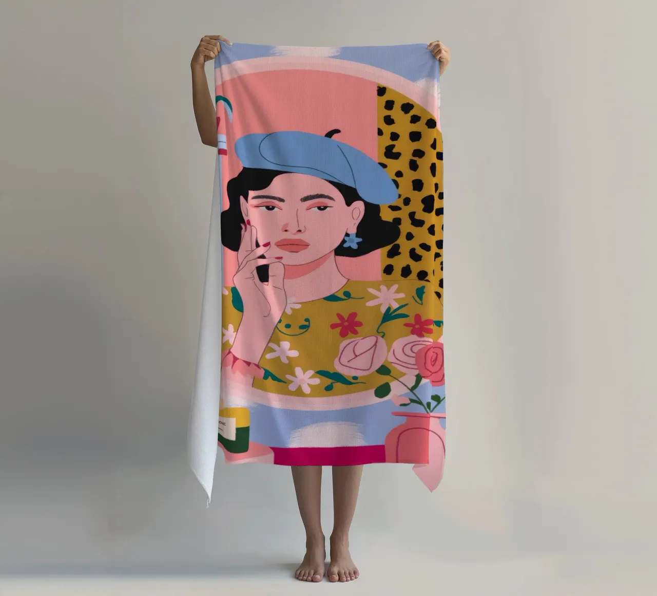 Reflected Makeup Whimsy beach towel by Prism Palette