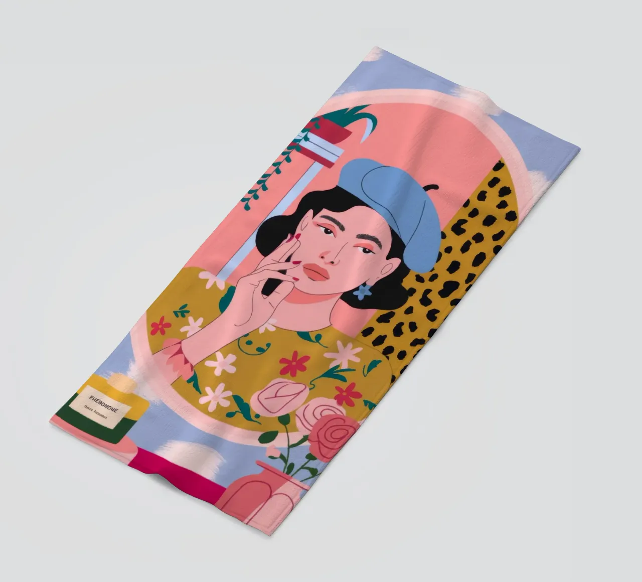Reflected Makeup Whimsy beach towel by Prism Palette