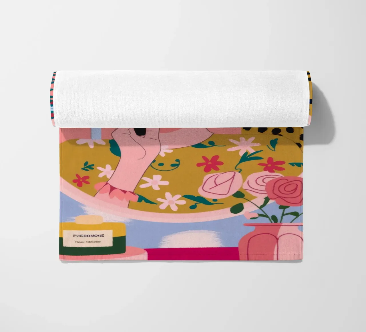 Reflected Makeup Whimsy beach towel by Prism Palette