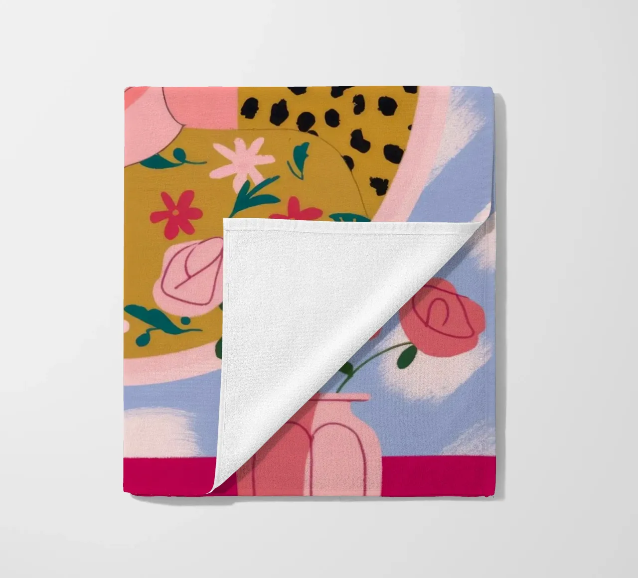 Reflected Makeup Whimsy beach towel by Prism Palette