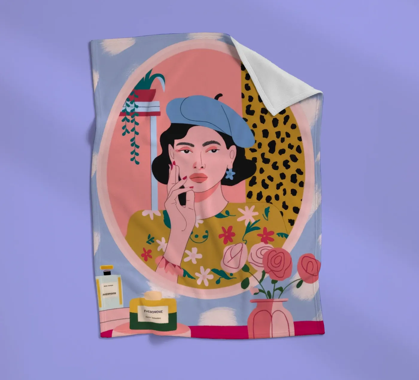 Gereflecteerde make-up eigenaardigheden fleecedeken van Prism Palette