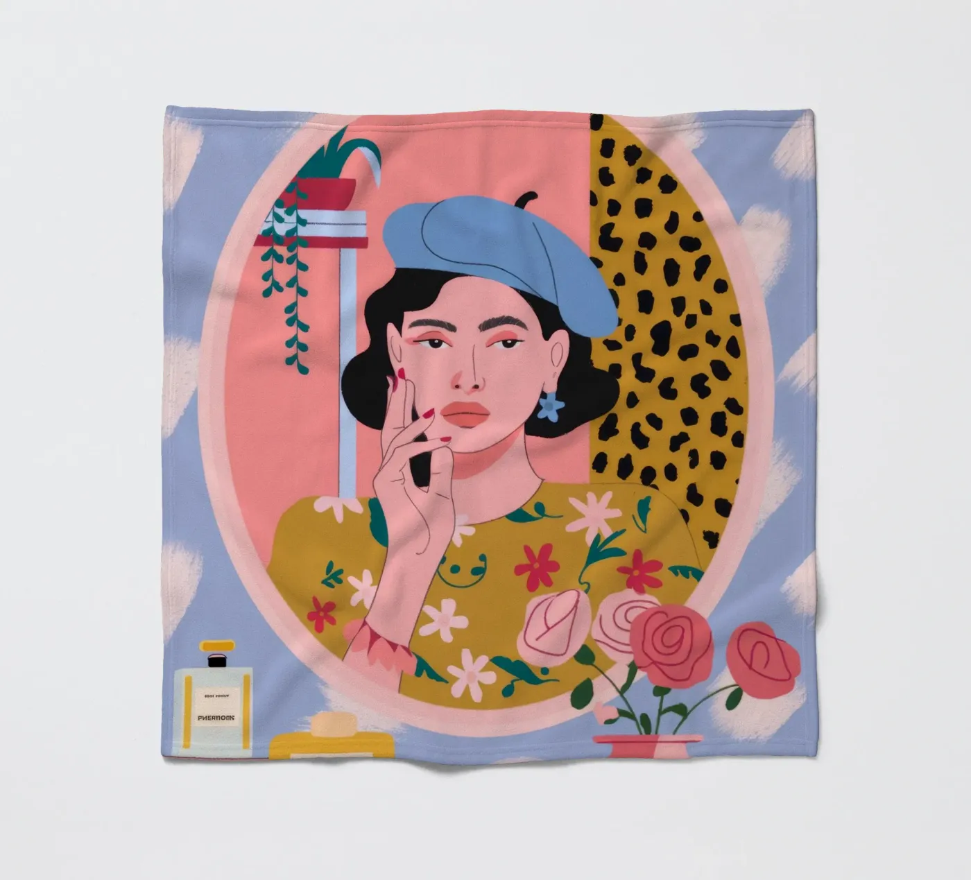 Gereflecteerde make-up eigenaardigheden fleecedeken van Prism Palette