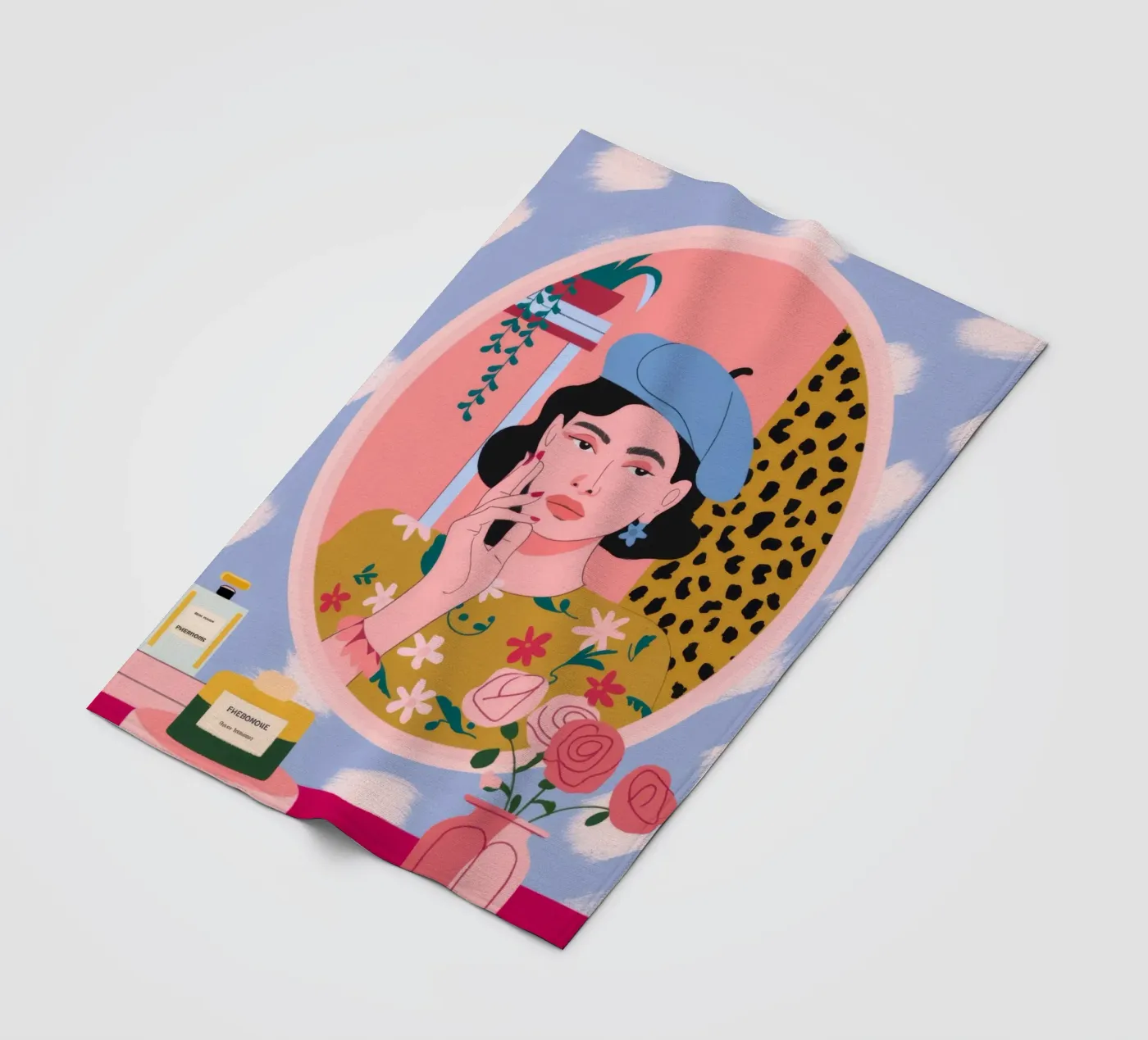 Gereflecteerde make-up eigenaardigheden fleecedeken van Prism Palette