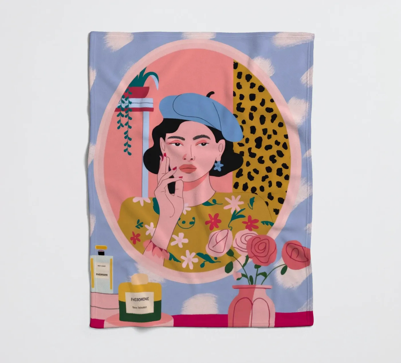 Gereflecteerde make-up eigenaardigheden fleecedeken van Prism Palette