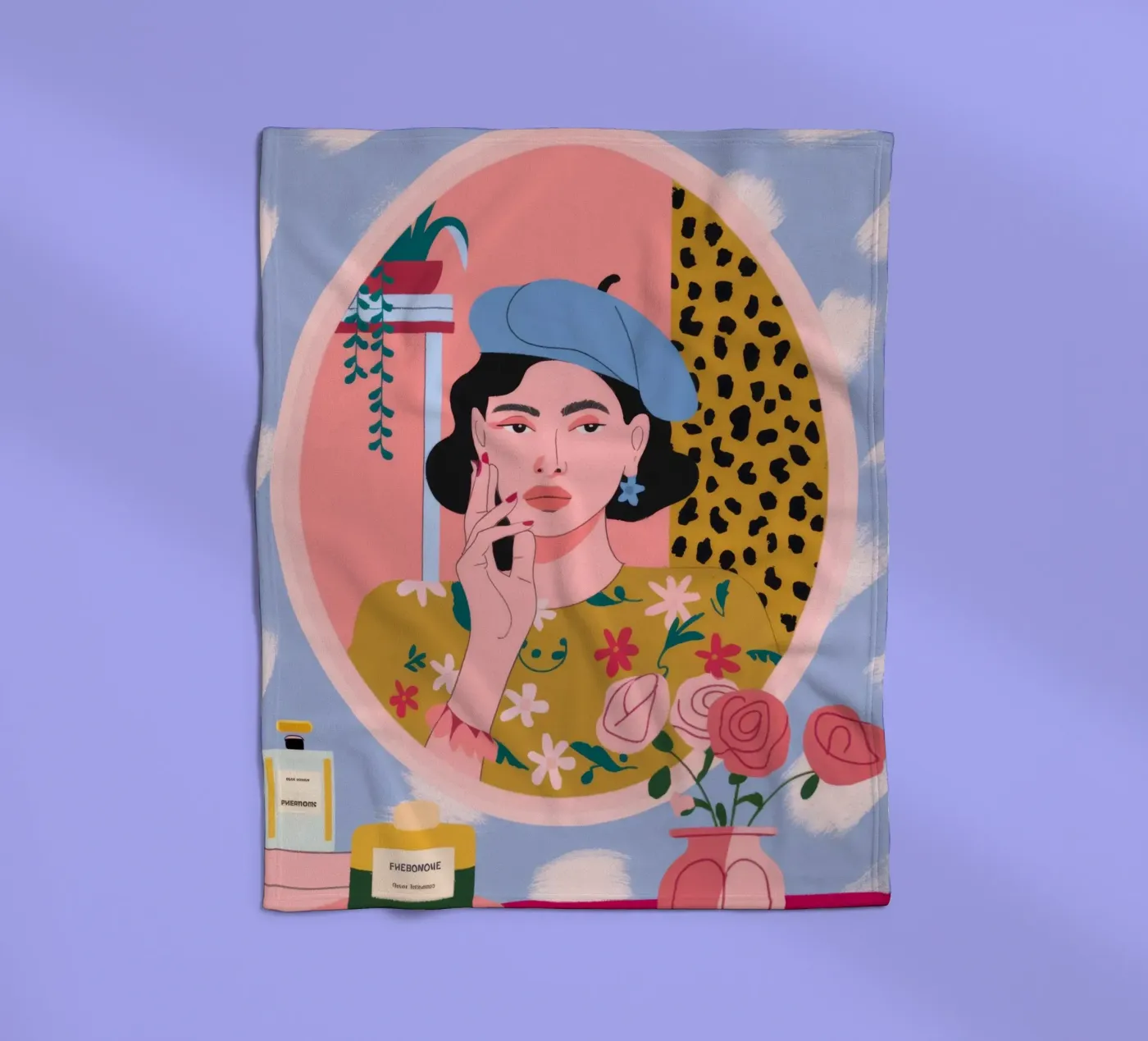 Gereflecteerde make-up eigenaardigheden fleecedeken van Prism Palette