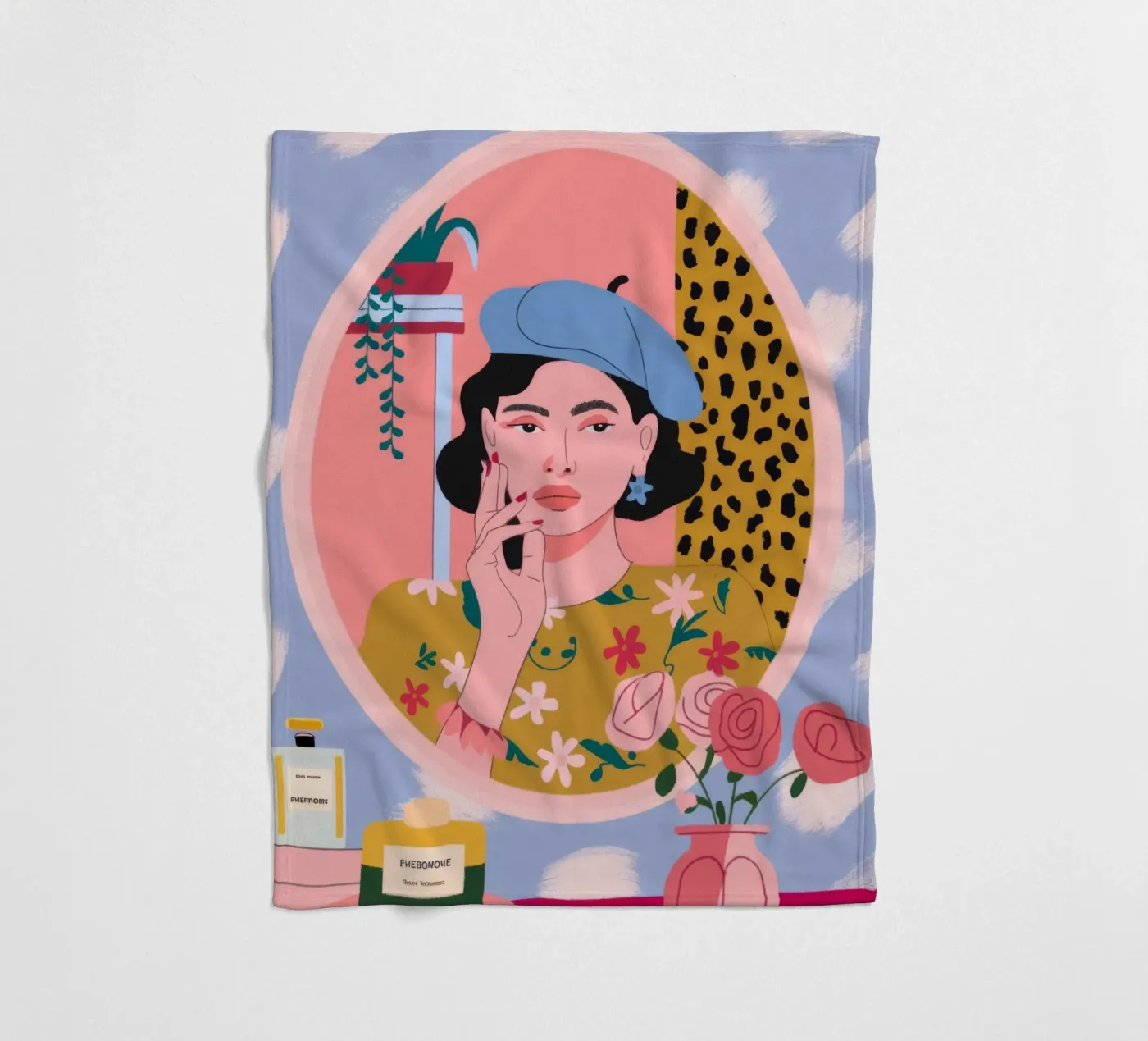 Gereflecteerde make-up eigenaardigheden fleecedeken van Prism Palette