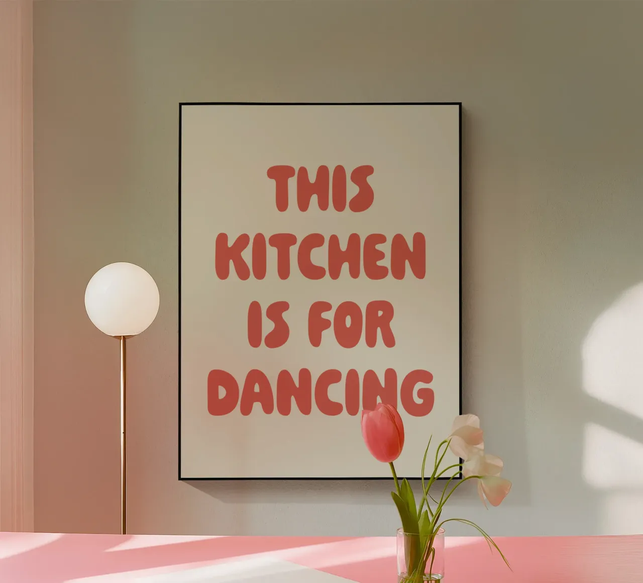 This kitchen is for dancing plexiglass da we line studio - art