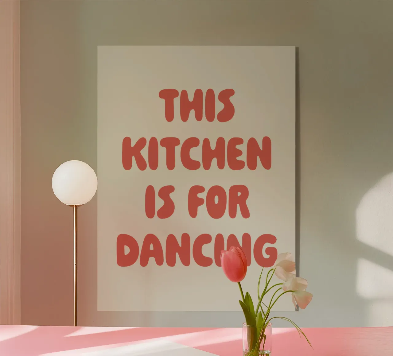 This kitchen is for dancing plexiglass da we line studio - art