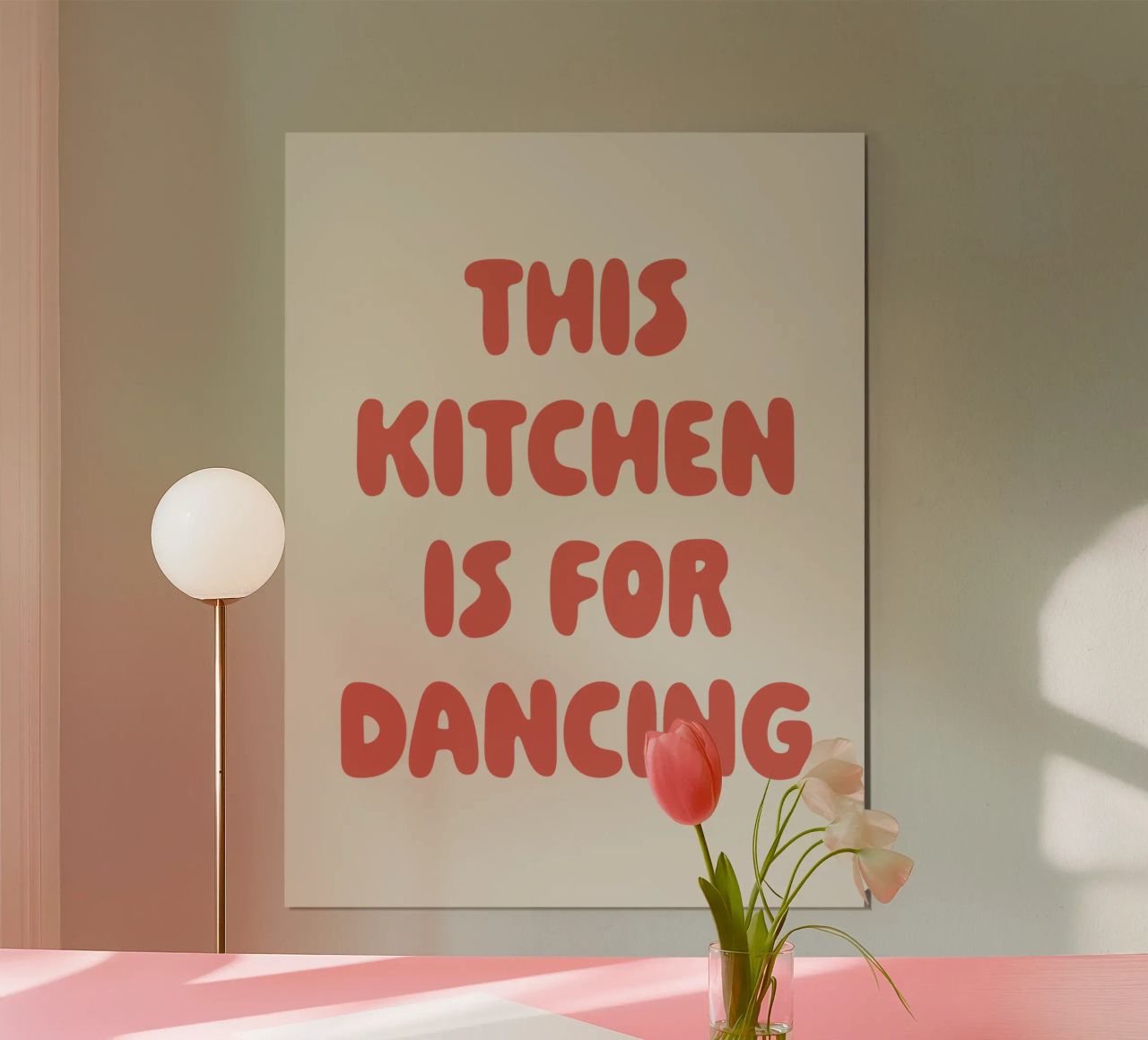 This kitchen is for dancing Poster von pv art