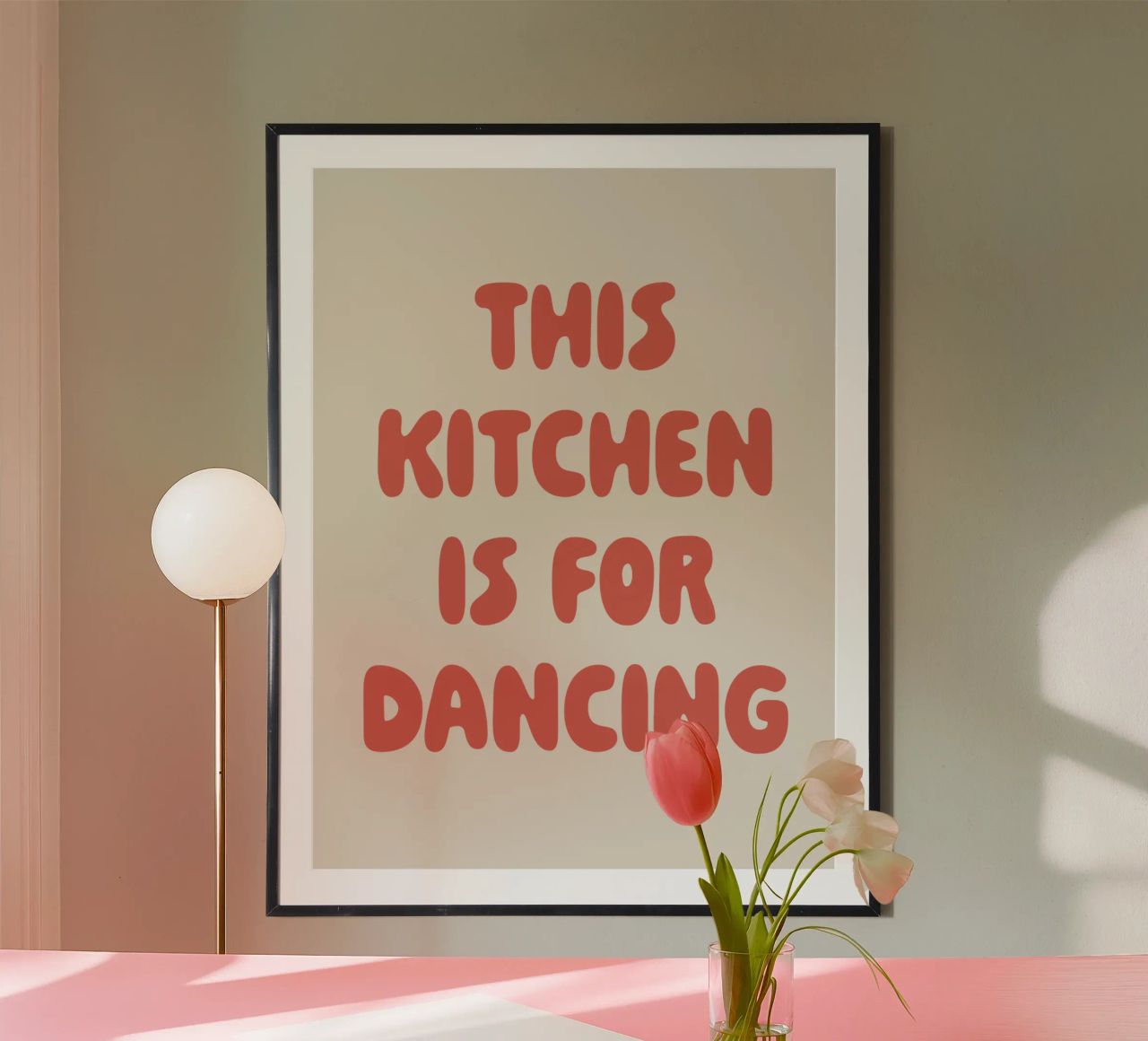 This kitchen is for dancing Poster von pv art