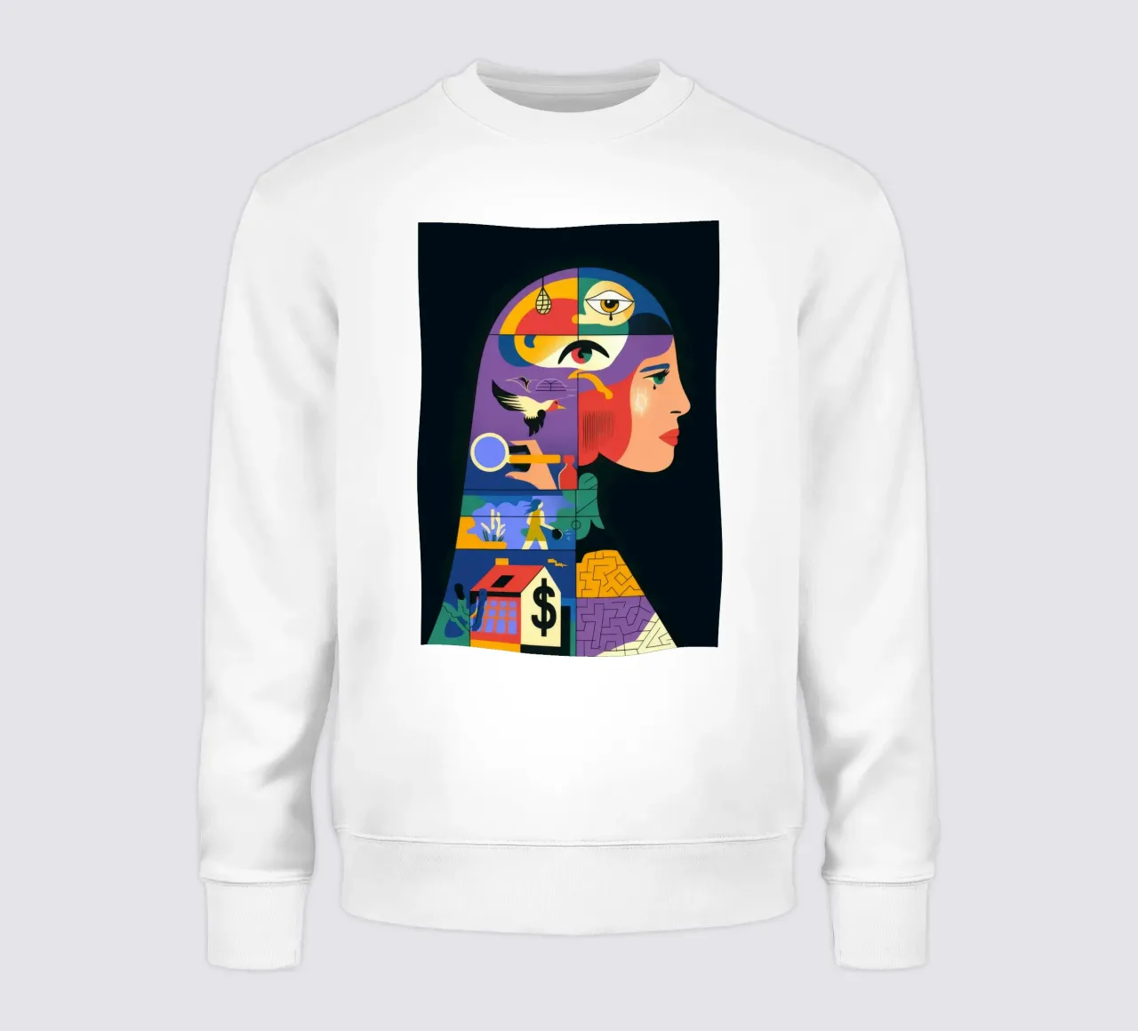 Tapiz abstracto de fusión sudadera de Prism Palette