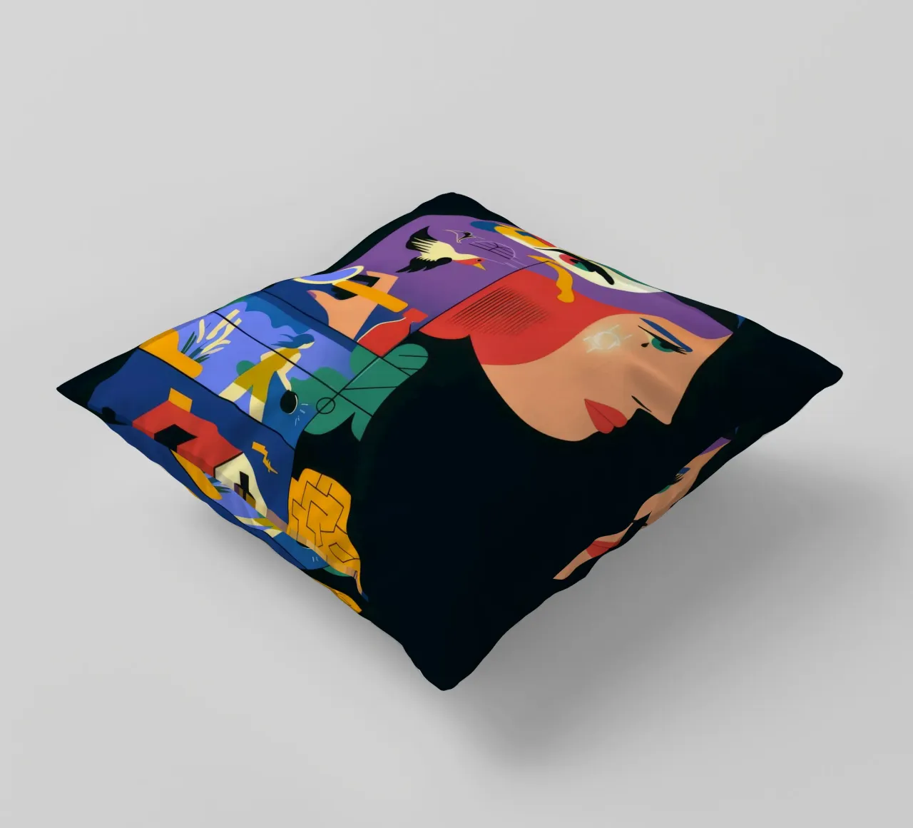 Abstract Fusion Tapestry decorative cushion by Prism Palette