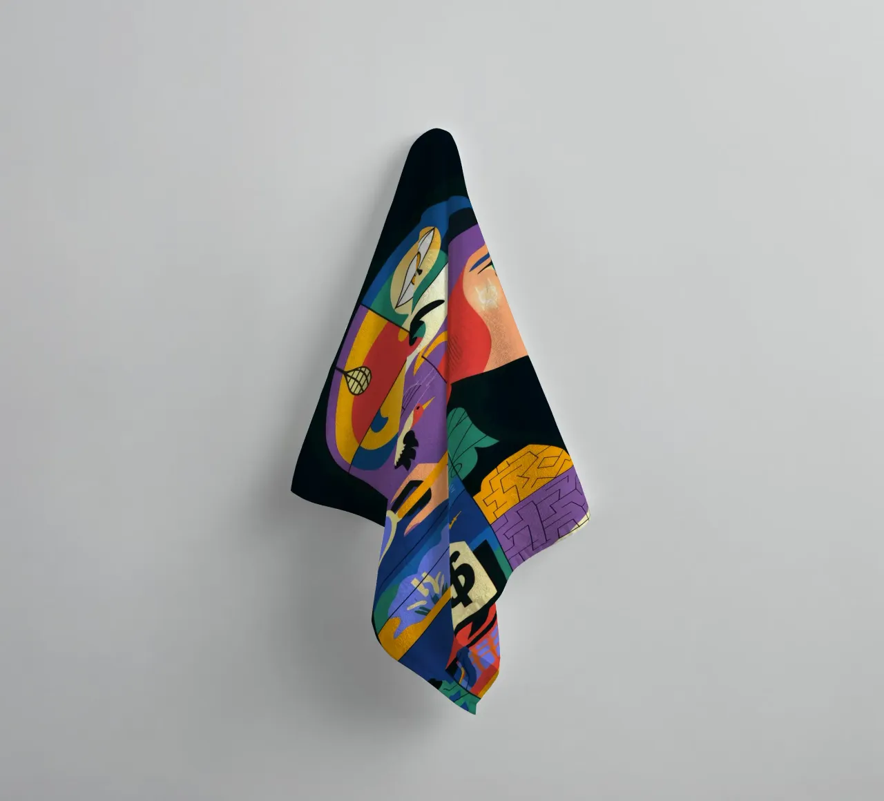 Abstract Fusion Tapestry towel by Prism Palette