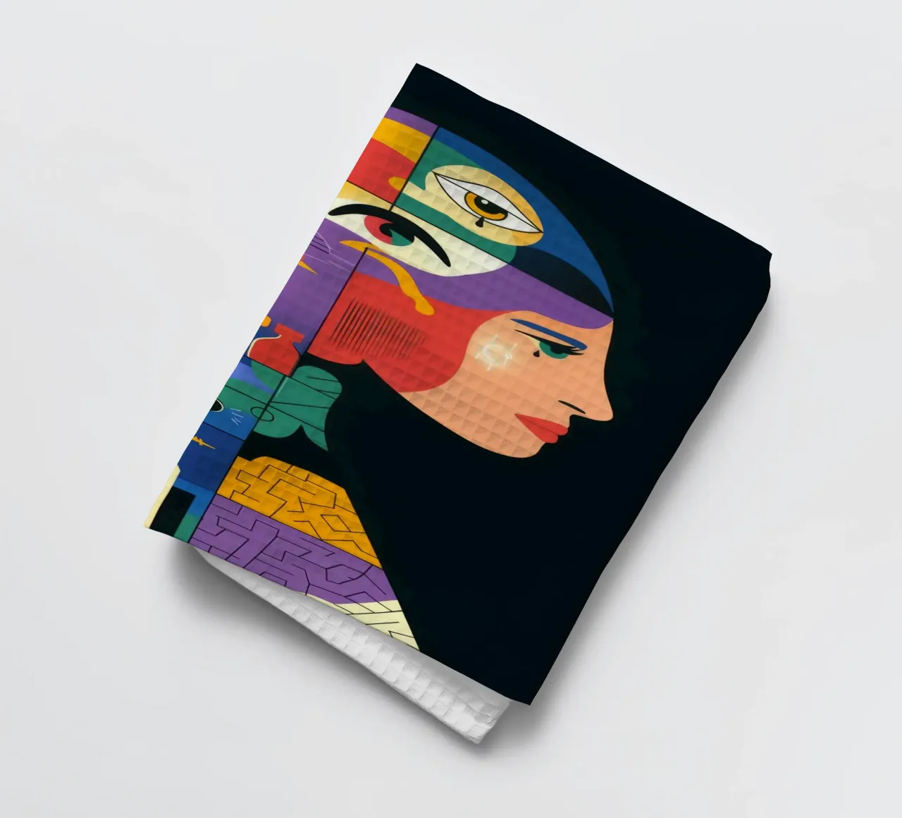 Abstrakte Fusion Wandteppich Geschirrtuch von Prism Palette