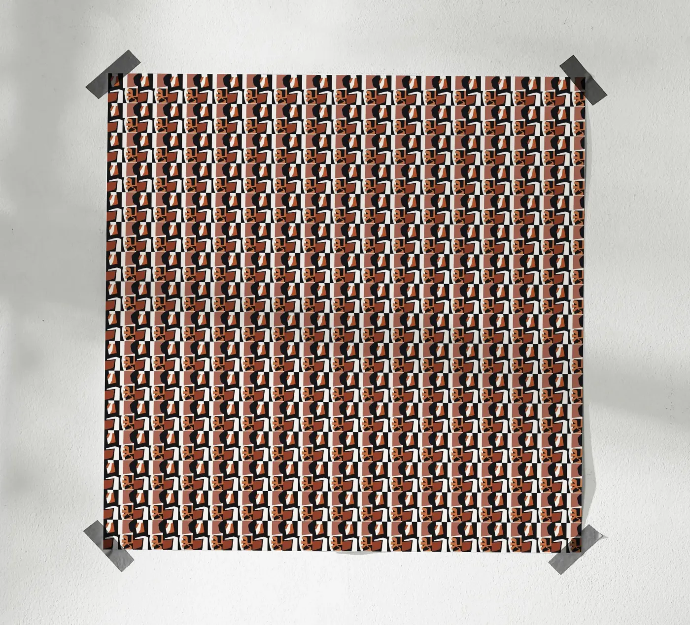 Tribal tile seamless pattern poster by Little Dean