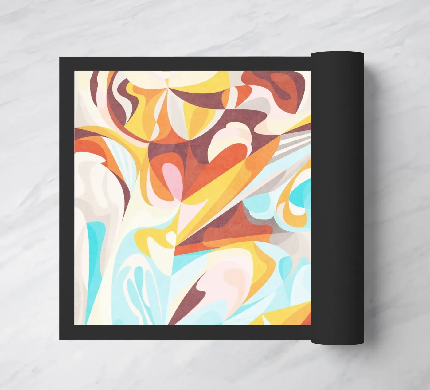 Blue Mountain doormat by Abstract Joy