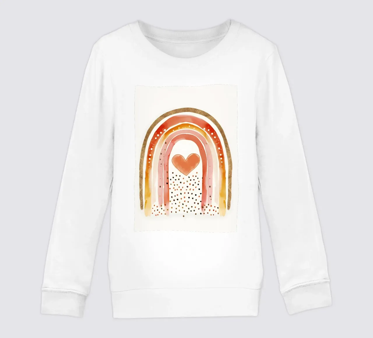 Cuore d'arcobaleno felpa bambino da KidzStudio