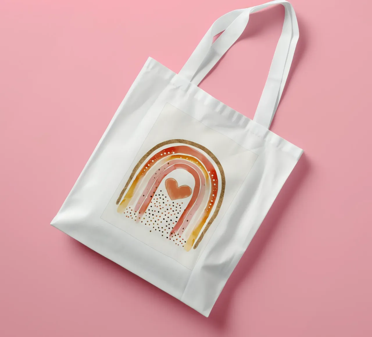 Cuore d'arcobaleno borsa in juta da KidzStudio