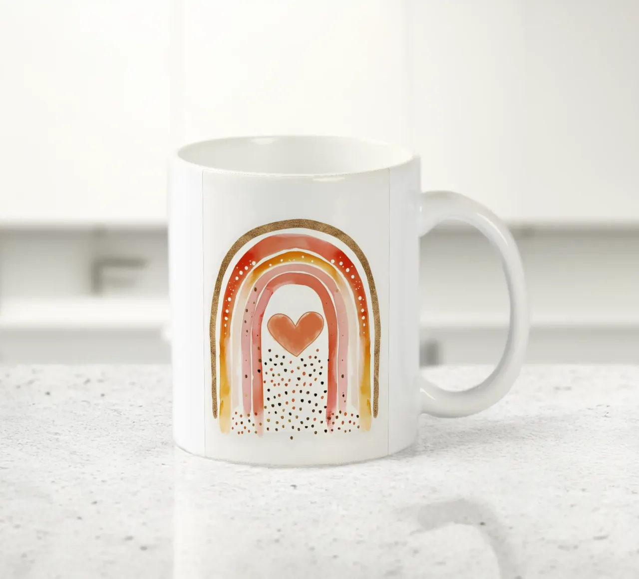 Cuore d'arcobaleno tazza in ceramica da KidzStudio